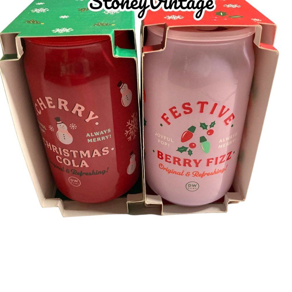 DW home Christmas Soda Pop Candles Boxed Gift Set 15.4oz size